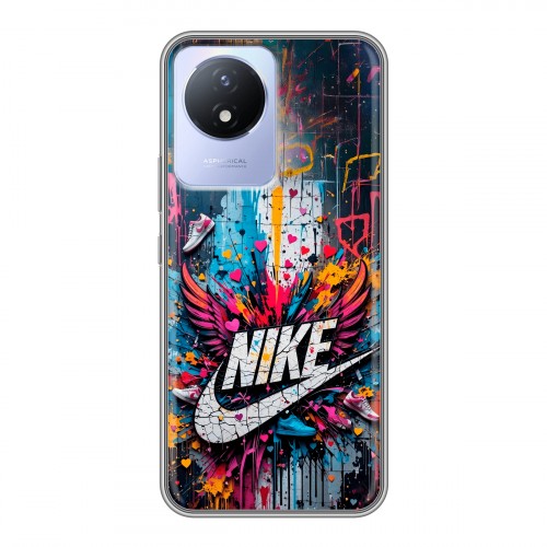 Дизайнерский силиконовый чехол для Vivo Y11 (2023) Nike Найк