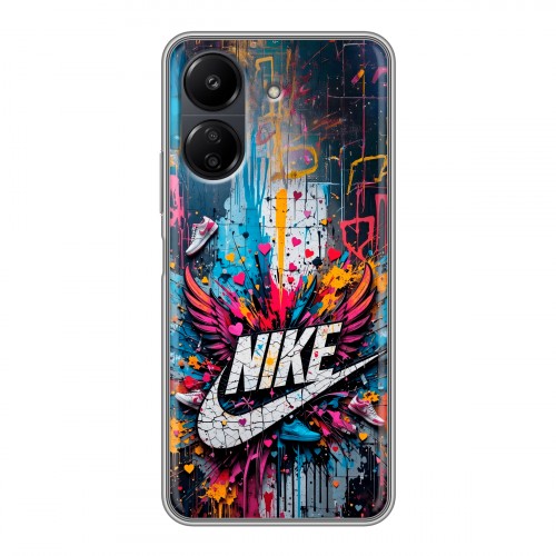 Дизайнерский силиконовый чехол для Xiaomi Poco C65 Nike Найк