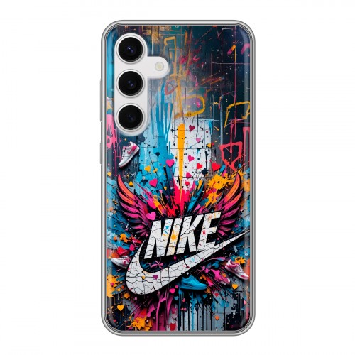 Дизайнерский силиконовый чехол для Samsung Galaxy S24 Nike Найк