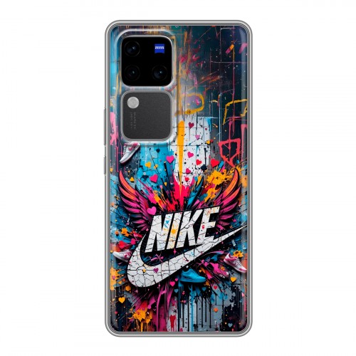 Дизайнерский силиконовый чехол для Vivo V30 Pro Nike Найк