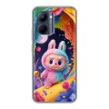 Дизайнерский силиконовый с усиленными углами чехол для Realme C33 Labubu Лабубу