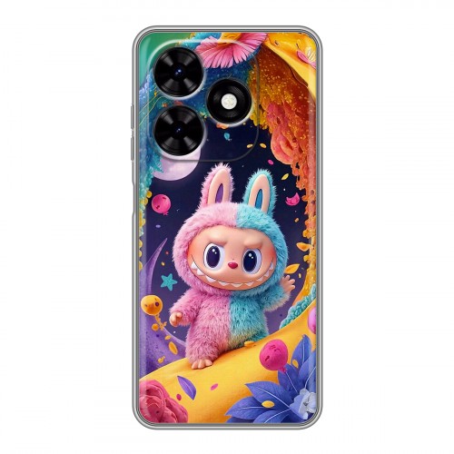 Дизайнерский силиконовый чехол для Tecno Spark Go 2024 Labubu Лабубу