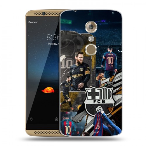Дизайнерский пластиковый чехол для ZTE Axon 7 Messi Barcelona