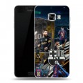 Дизайнерский пластиковый чехол для Samsung Galaxy C5 Messi Barcelona