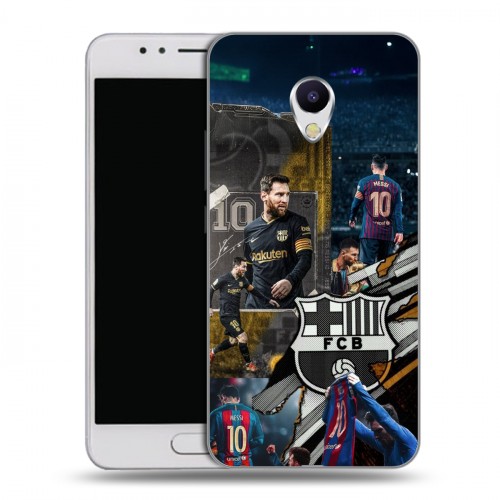 Дизайнерский пластиковый чехол для Meizu M5s Messi Barcelona