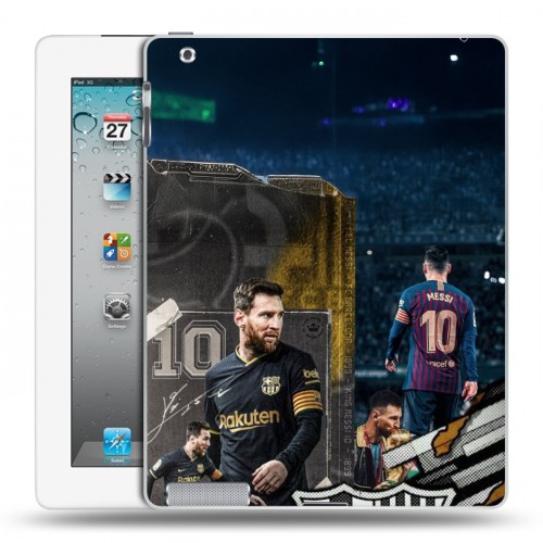 Дизайнерский пластиковый чехол для Ipad 2/3/4 Messi Barcelona