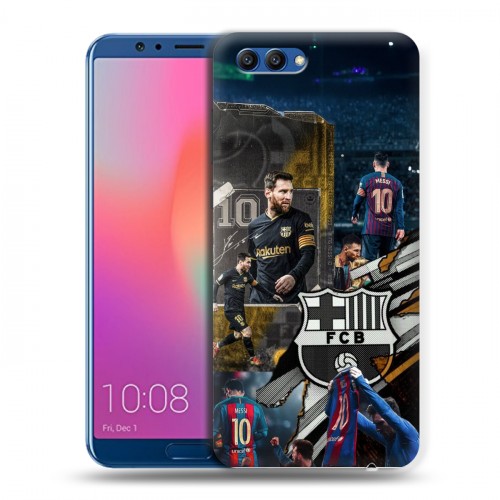 Дизайнерский пластиковый чехол для Huawei Honor View 10 Messi Barcelona