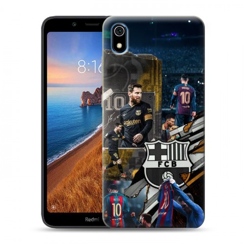 Дизайнерский пластиковый чехол для Xiaomi RedMi 7A Messi Barcelona
