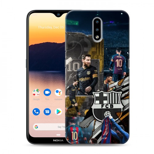 Дизайнерский силиконовый чехол для Nokia 2.3 Messi Barcelona