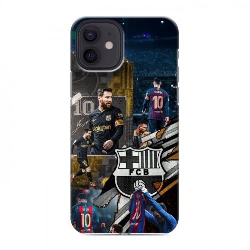 Дизайнерский силиконовый чехол для Iphone 12 Messi Barcelona