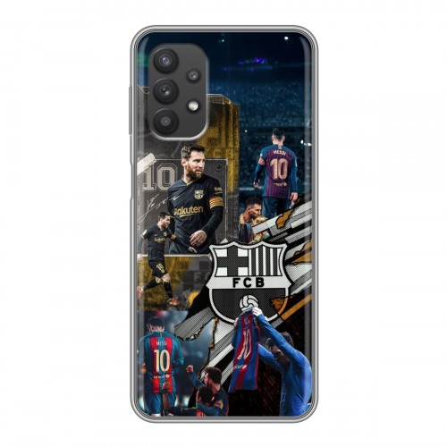 Дизайнерский силиконовый чехол для Samsung Galaxy A32 Messi Barcelona