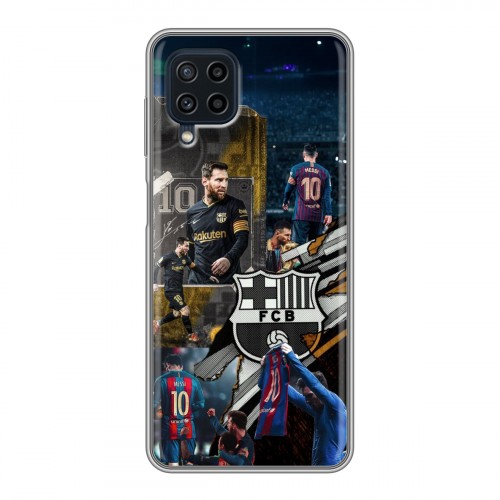 Дизайнерский силиконовый чехол для Samsung Galaxy A22 Messi Barcelona
