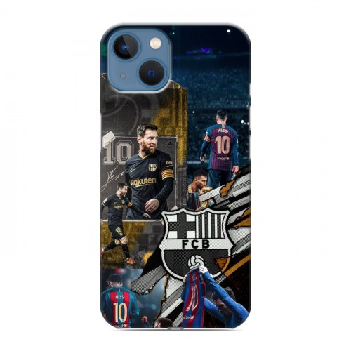Дизайнерский силиконовый чехол для Iphone 13 Messi Barcelona