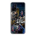 Дизайнерский силиконовый с усиленными углами чехол для OPPO A55 Messi Barcelona