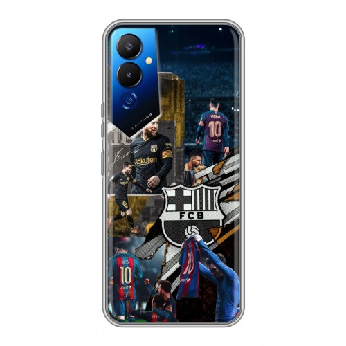 Дизайнерский силиконовый чехол для Tecno Pova 4 Messi Barcelona