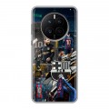 Дизайнерский силиконовый с усиленными углами чехол для Huawei Mate 50 Messi Barcelona