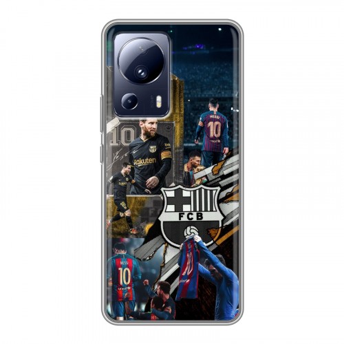 Дизайнерский силиконовый чехол для Xiaomi 13 Lite Messi Barcelona