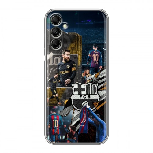 Дизайнерский силиконовый чехол для Samsung Galaxy A14 Messi Barcelona