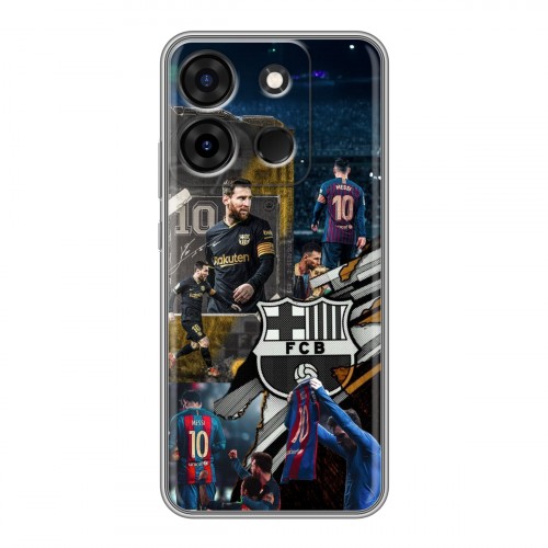 Дизайнерский силиконовый чехол для Infinix Smart 7 Messi Barcelona