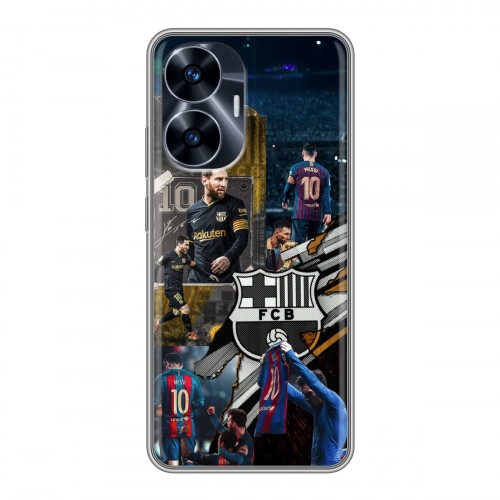 Дизайнерский силиконовый чехол для Realme C55 Messi Barcelona