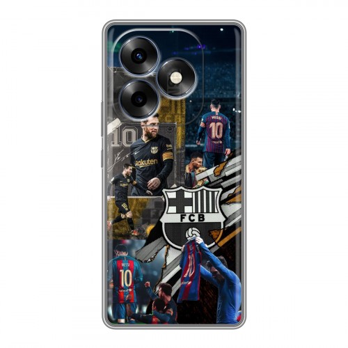 Дизайнерский силиконовый чехол для Itel S23 Plus Messi Barcelona
