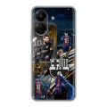 Дизайнерский силиконовый чехол для Xiaomi Poco C65 Messi Barcelona