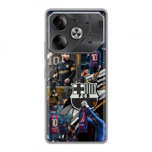 Дизайнерский силиконовый чехол для Tecno Pova 6 Messi Barcelona