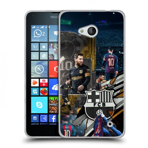 Дизайнерский пластиковый чехол для Microsoft Lumia 640 Messi Barcelona