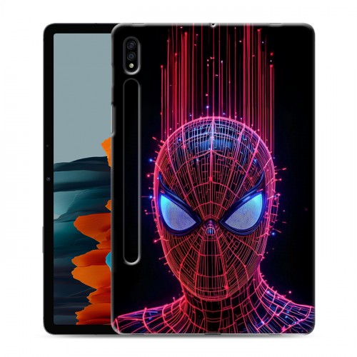 Дизайнерский силиконовый чехол для Samsung Galaxy Tab S7 Spiderman Человек паук