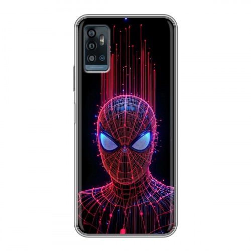 Дизайнерский силиконовый чехол для ZTE Blade A71 Spiderman Человек паук