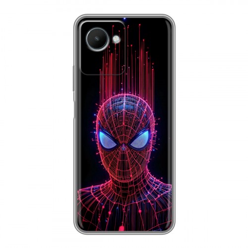 Дизайнерский силиконовый чехол для Realme C30s Spiderman Человек паук