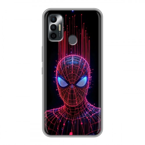 Дизайнерский силиконовый чехол для Tecno Spark 7 Spiderman Человек паук
