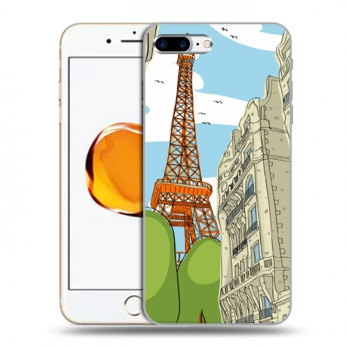 Дизайнерский силиконовый чехол для Iphone 7 Plus / 8 Plus Столичные зарисовки