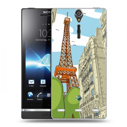 Дизайнерский пластиковый чехол для Sony Xperia S Столичные зарисовки