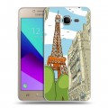 Дизайнерский силиконовый с усиленными углами чехол для Samsung Galaxy J2 Prime Столичные зарисовки
