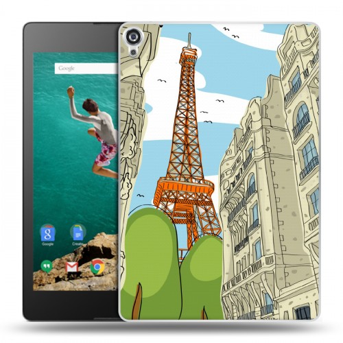 Дизайнерский пластиковый чехол для Google Nexus 9 Столичные зарисовки