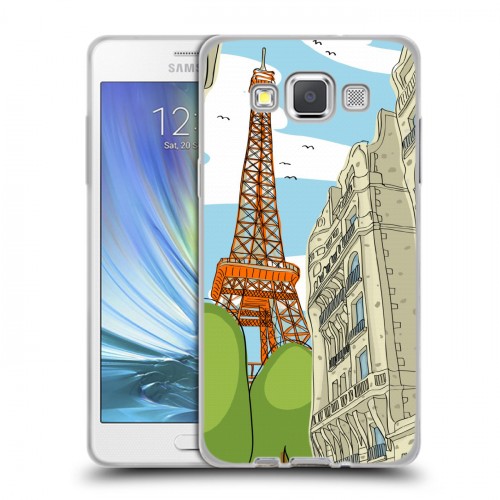 Дизайнерский пластиковый чехол для Samsung Galaxy A5 Столичные зарисовки