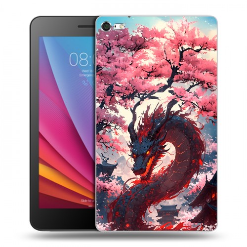 Дизайнерский силиконовый чехол для Huawei MediaPad T2 7.0 Pro Дракон Японский