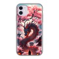 Дизайнерский силиконовый чехол для Iphone 11 Дракон Японский
