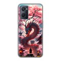 Дизайнерский силиконовый чехол для Realme 9i Дракон Японский