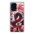 Дизайнерский силиконовый чехол для XIaomi Poco F5 Дракон Японский