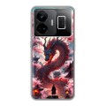 Дизайнерский силиконовый чехол для Realme GT3 Дракон Японский