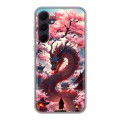 Дизайнерский силиконовый чехол для Samsung Galaxy A35 Дракон Японский