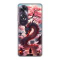 Дизайнерский силиконовый чехол для OPPO A60 Дракон Японский