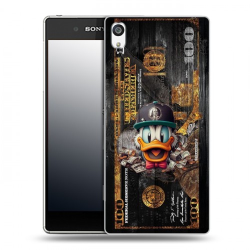 Дизайнерский пластиковый чехол для Sony Xperia E5 Дональд Дак Доллар