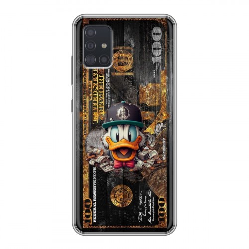 Дизайнерский силиконовый чехол для Samsung Galaxy A51 Дональд Дак Доллар