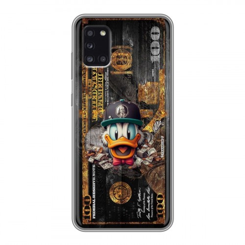 Дизайнерский силиконовый чехол для Samsung Galaxy A31 Дональд Дак Доллар