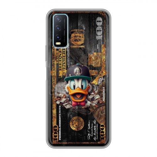 Дизайнерский силиконовый чехол для Vivo Y20 Дональд Дак Доллар