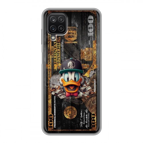 Дизайнерский силиконовый чехол для Samsung Galaxy A12 Дональд Дак Доллар