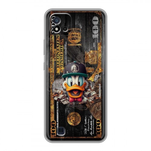 Дизайнерский силиконовый чехол для Realme C20 Дональд Дак Доллар